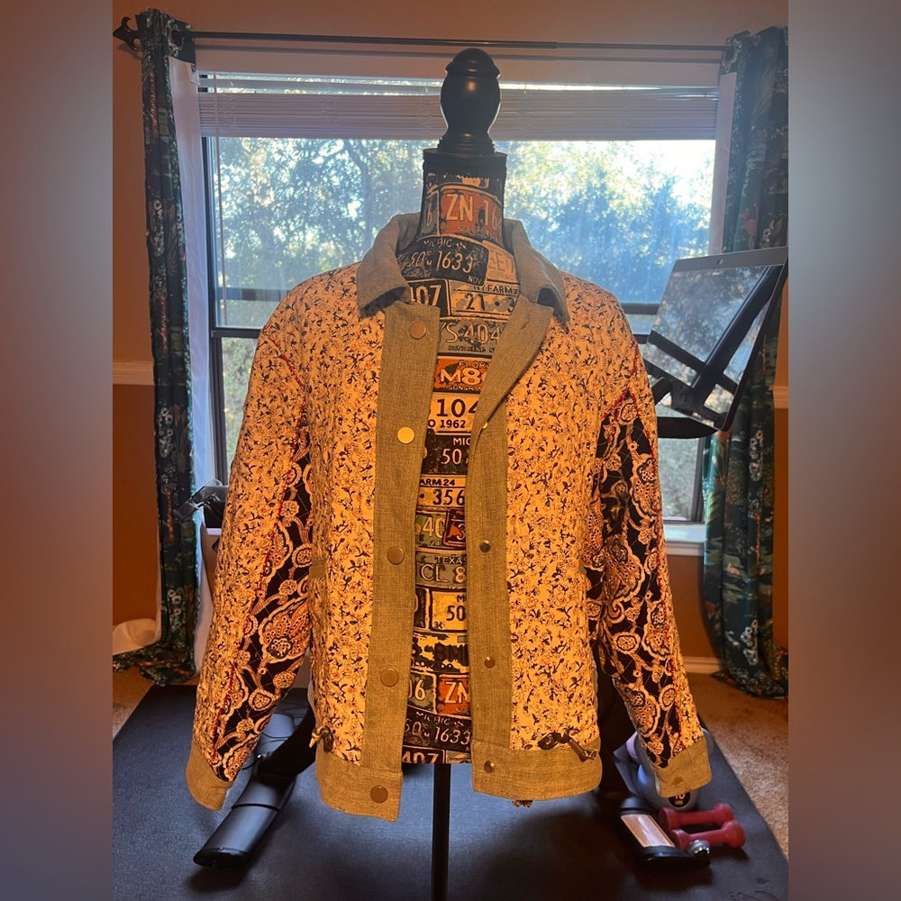Anthropologie Multicolor Patchwork Jacket